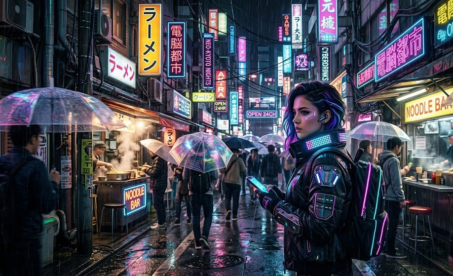 Neon Outfit Protocol #5: Jak wybrać kurtkę cyberpunk, która wygląda futurystycznie, a jednocześnie sprawdza się w codziennych stylizacjach?