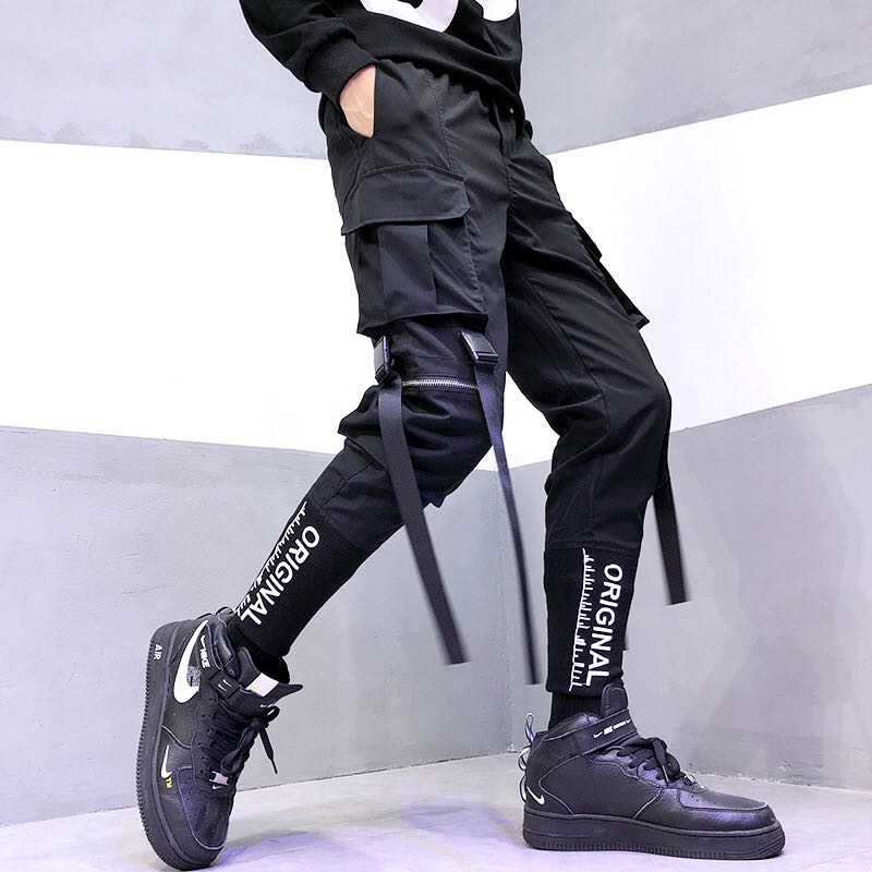 Techwearowe Spodnie Cargo High-End Urban Rebeliant Soldier Black