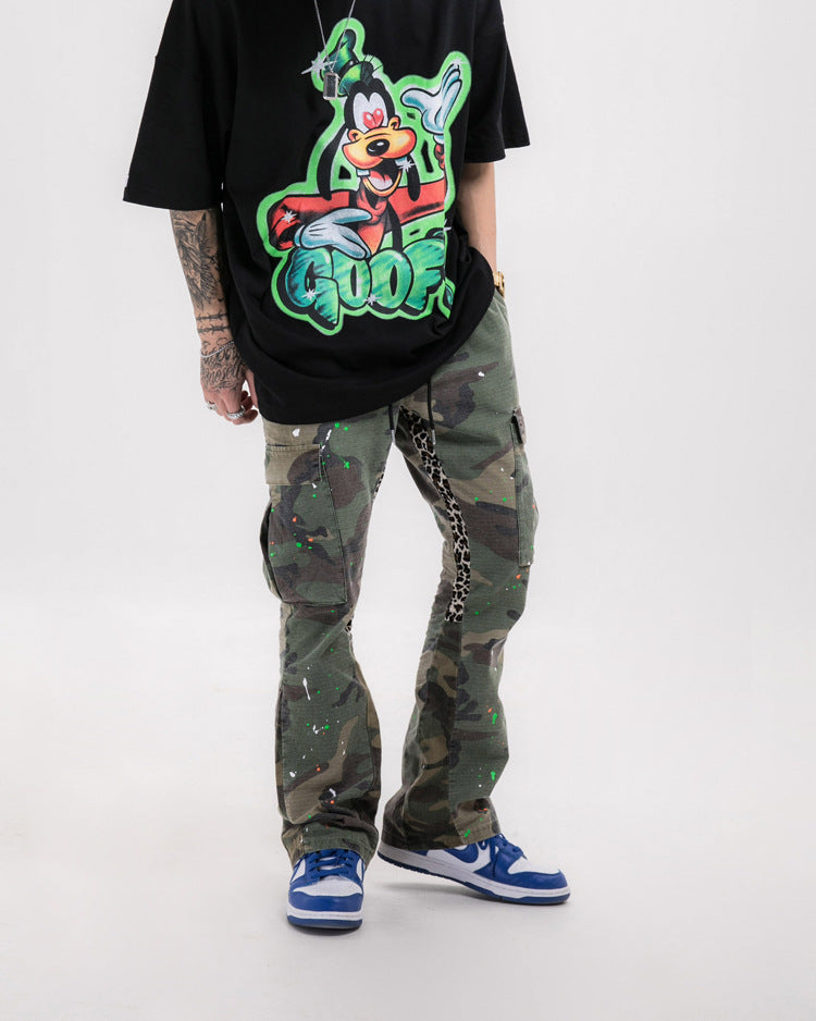 Dystopijne Spodnie Camouflage | Cargo Military Post-apocalyptic Pants