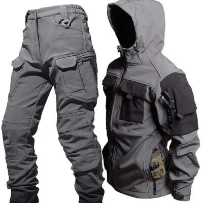 Techwearowa Japońska Kurtka z kapturem Tactical Uniform 009 Grey Set