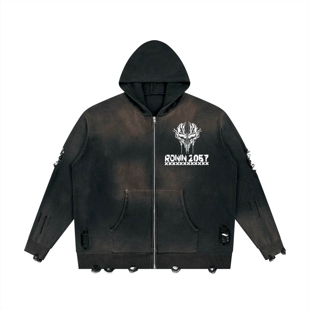 Cyberpunk Dystopian Unisex Hoodie | Ronin 2067 | Cotton 760 gsm