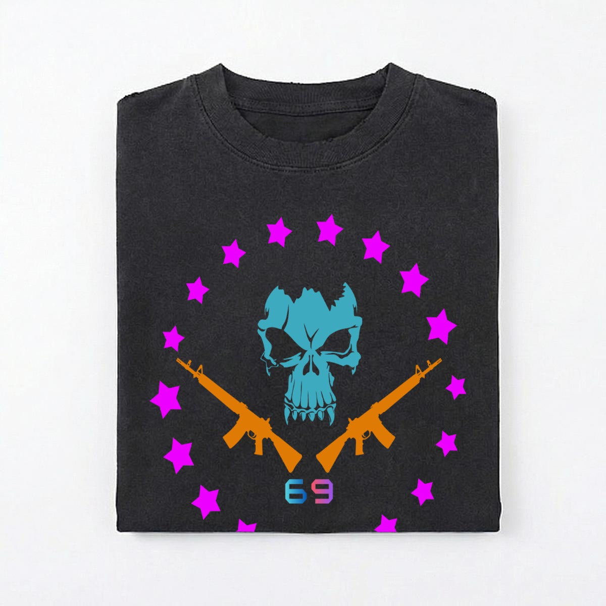 Cyberpunkowy Męski T-shirt | DISTRICT 69 WARRIOR Model 1 | 270gsm Cotton