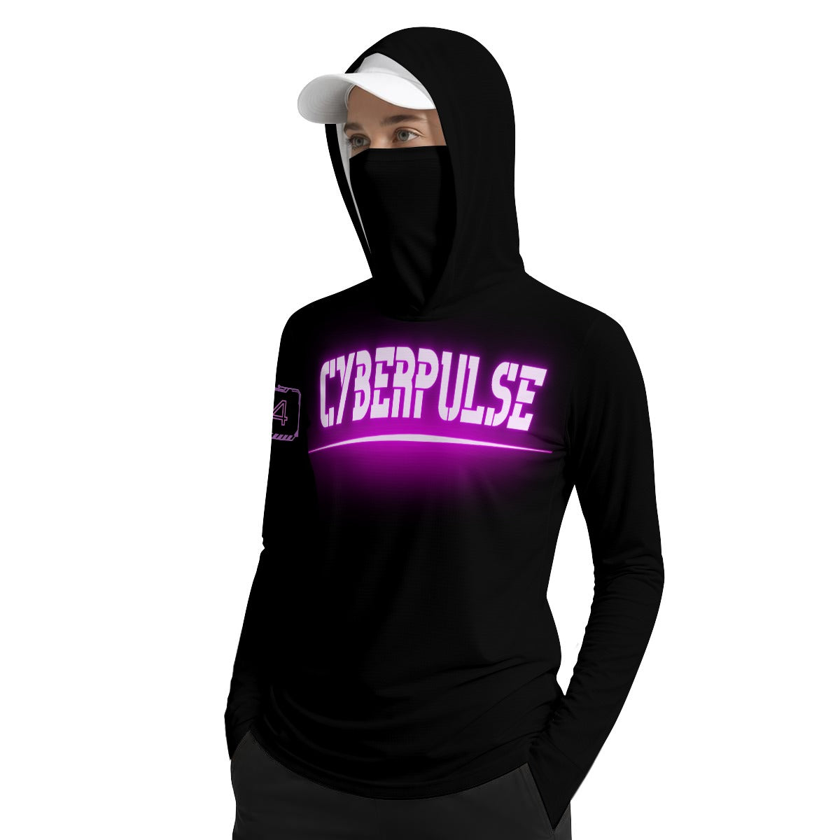 Cyberpunkowa Koszulka z Kapturem i Maską | Cyberpulse