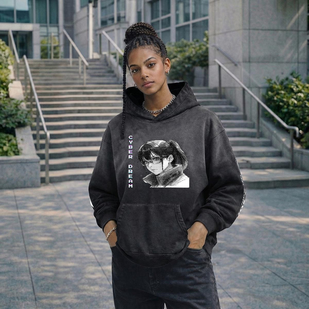 Cyberpunkowa Bluza Anime Cyber Dream| 420gsm Cotton Anime Cyberpunk Style