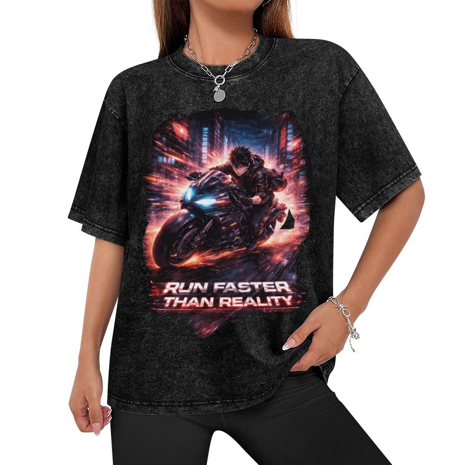 Cyberpunkowa Koszulka Neo Kyoto Anime | Speed Eun Cyber 100% Cotton