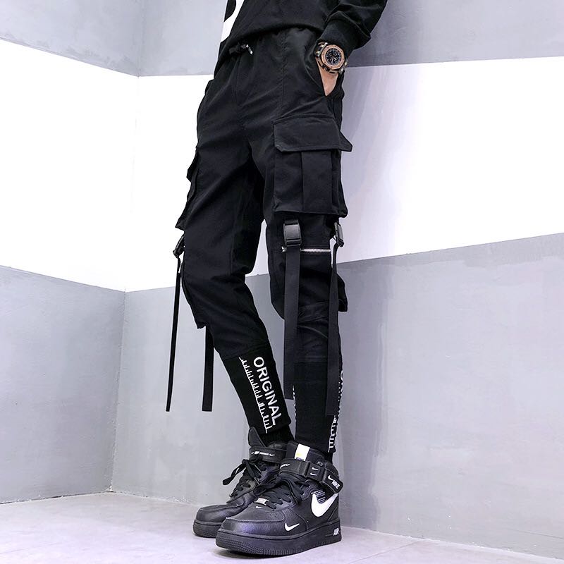 Techwearowe Spodnie Cargo High-End Urban Rebeliant Soldier Black
