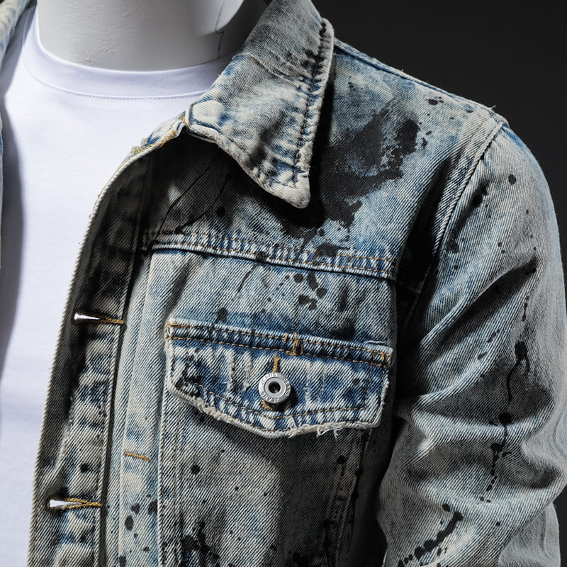 Cyberpunkowa Kurtka Denimowa Retro American Nomad Denim