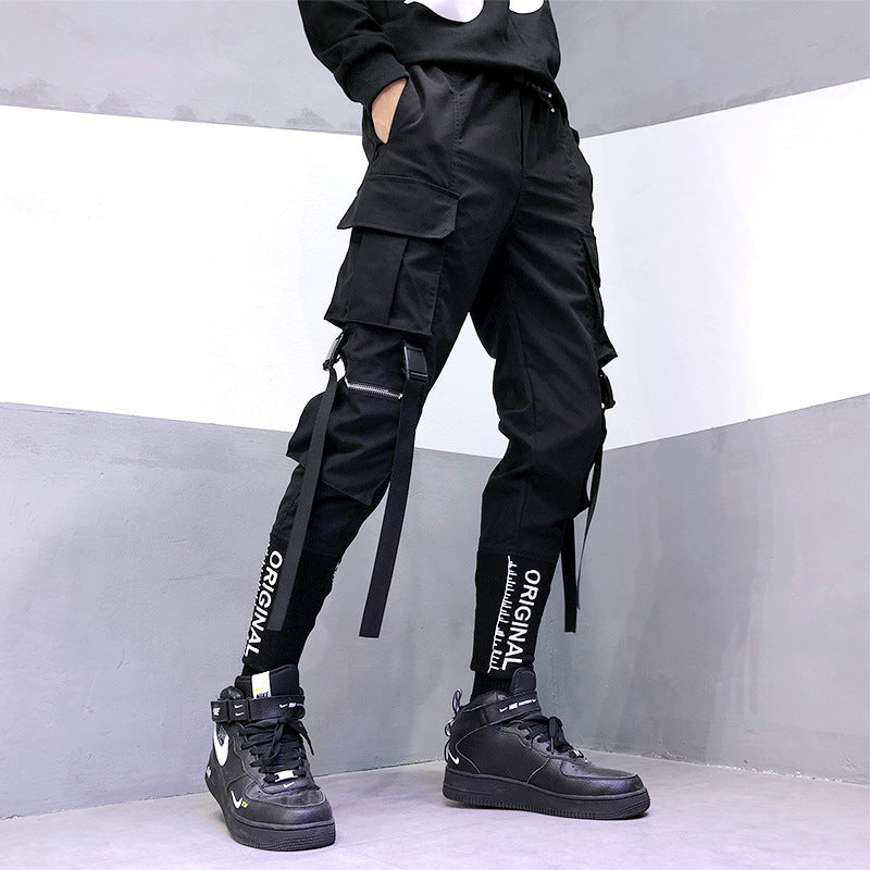 Techwearowe Spodnie Cargo High-End Urban Rebeliant Soldier Black