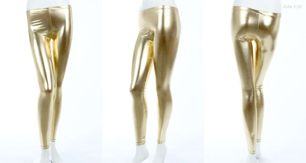 Cyberpunk Leggings Neon Kitsch Gold