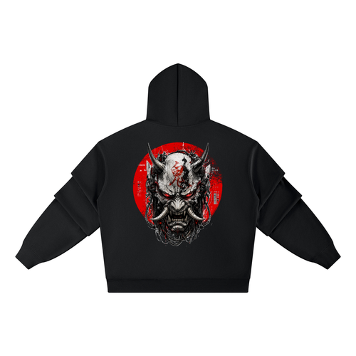 Cyberpunk Hoodie Heavyweight | Cyber Tokyo 2088 Oni Demon