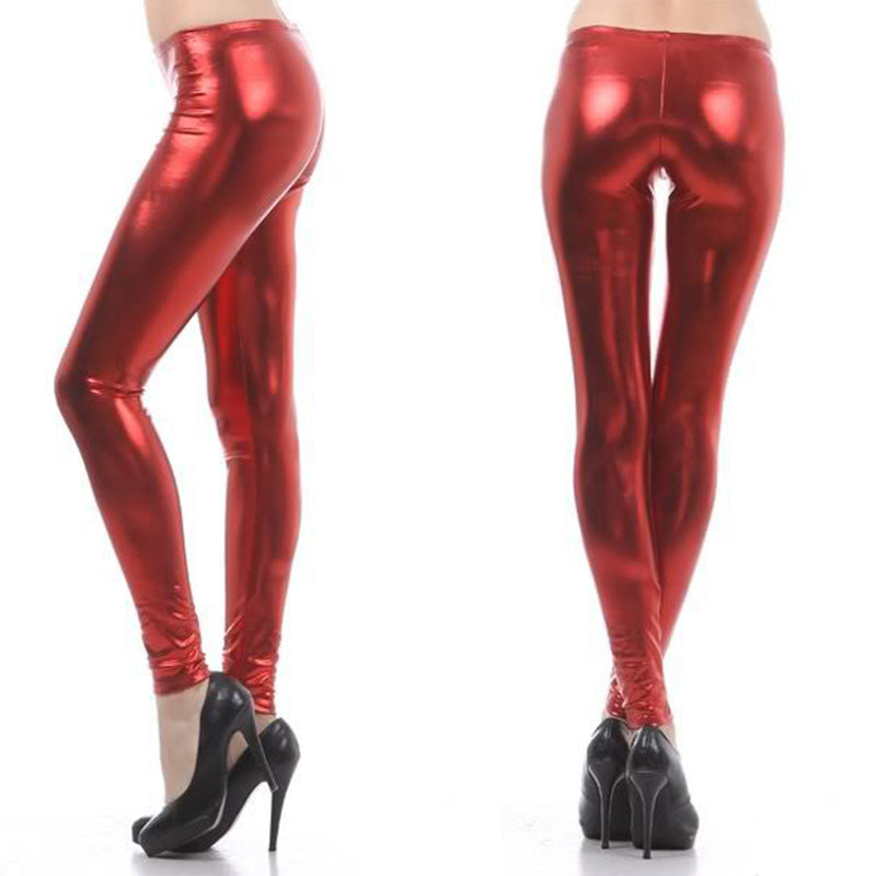 Cyberpunkowe Legginsy Neon Kitch Red