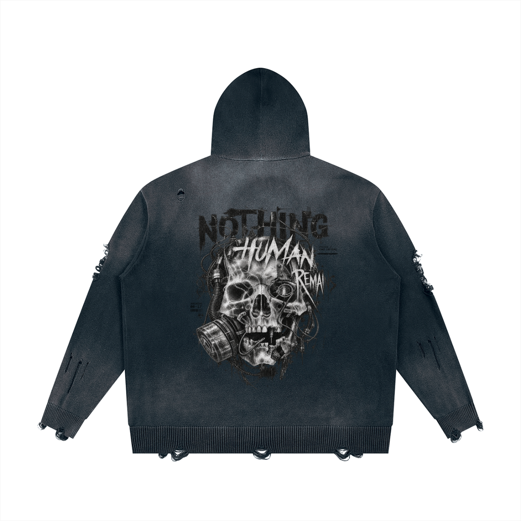Post-Apocalyptic Unisex Hoodie | NOTHING HUMAN REMAINS | Cotton 760gsm