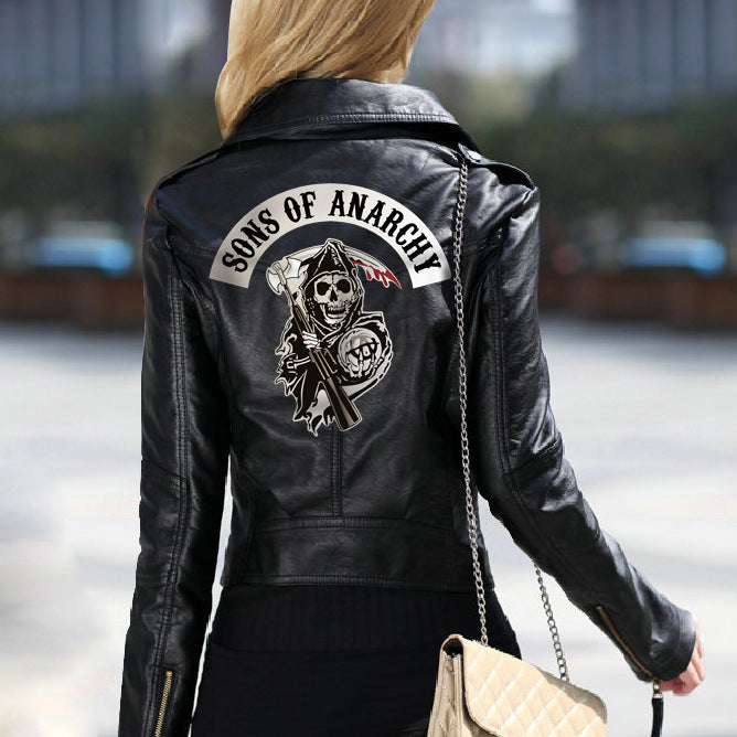 Damska Kurtka Cyberpunk-Dystopic Sons of Anarchy Black