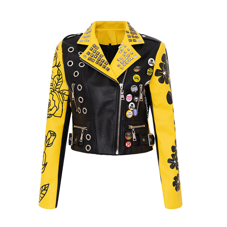 Cyberpunkowa Kurtka Damska Crop | Cyberpunk Rebel Crop Jacket