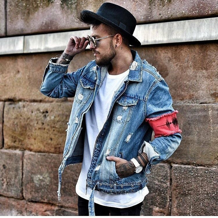 Cyberpunk Denim Jacket Cyber-Pulse Revolution