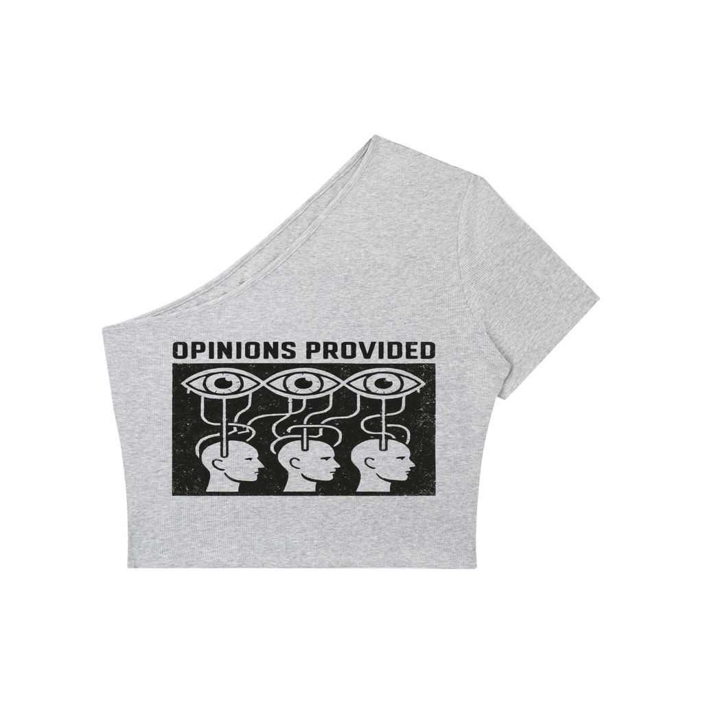 Asymmetric Dystopian Women's Crop Top Dystopic Truth | Opinion Provided
