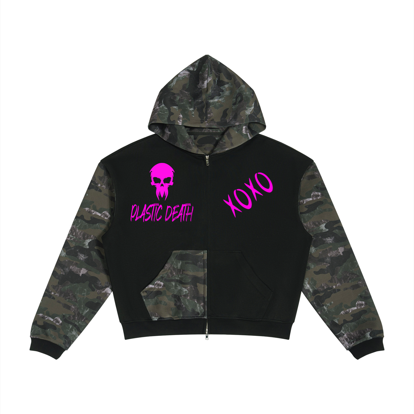 Cyberpunk Hoodie Camo | CYBER LOVE x PLASTIC DEATH | 350gsm