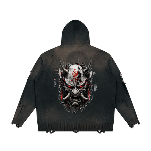 Cyberpunk Dystopian Unisex Hoodie | Ronin 2067 | Cotton 760 gsm