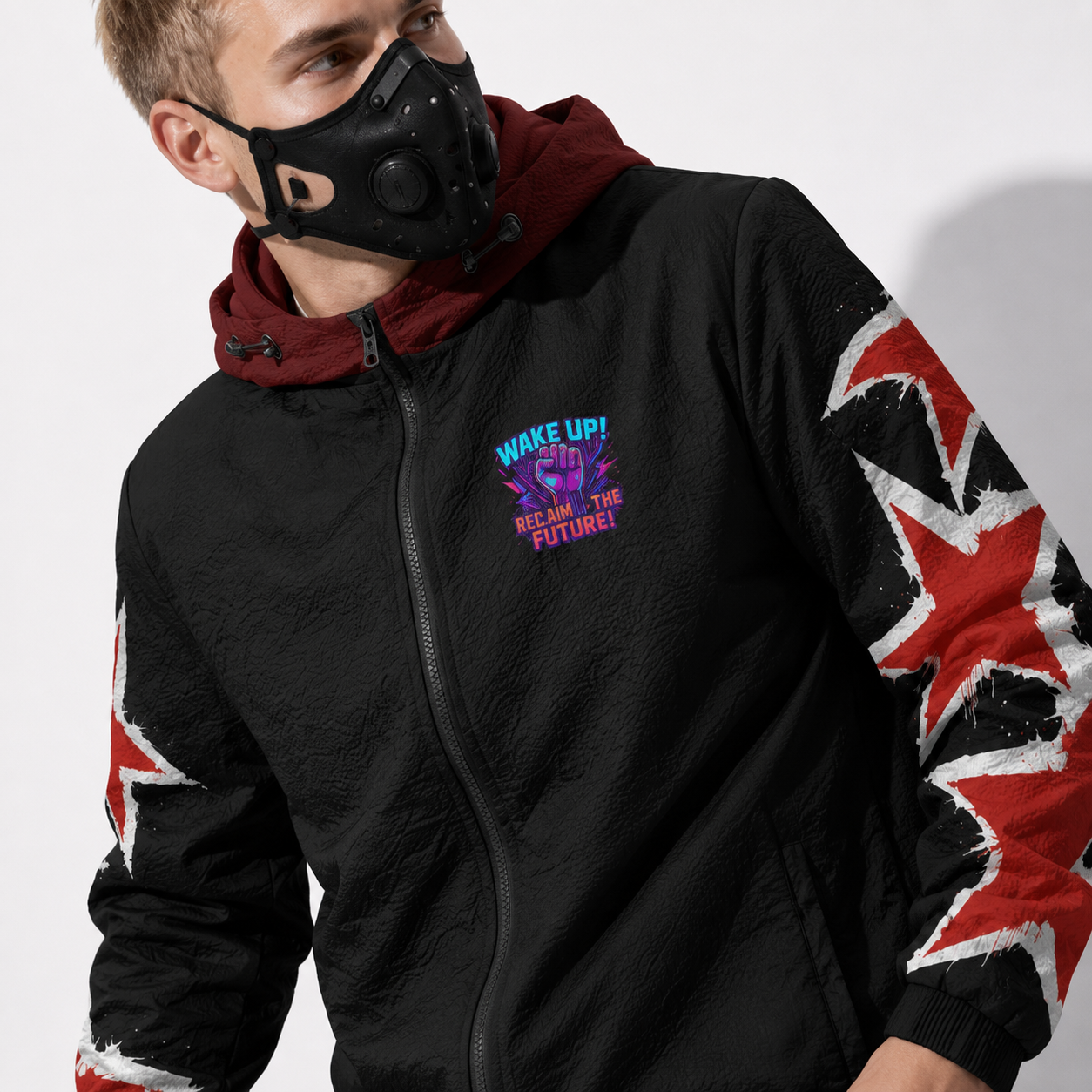 Cyberpunkowa Kurtka Rebelianta| Corporations Must Die | Windproof 135 gsm