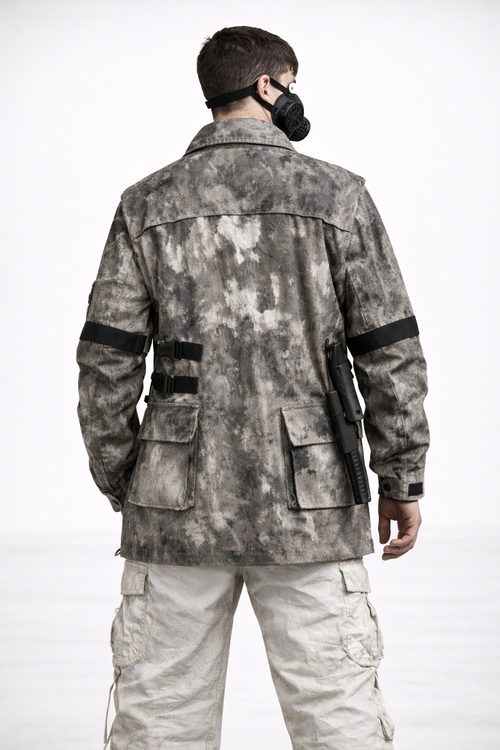 Cyberpunk Tactical Jacket Urban Winter Armor 001 Neon Ghost
