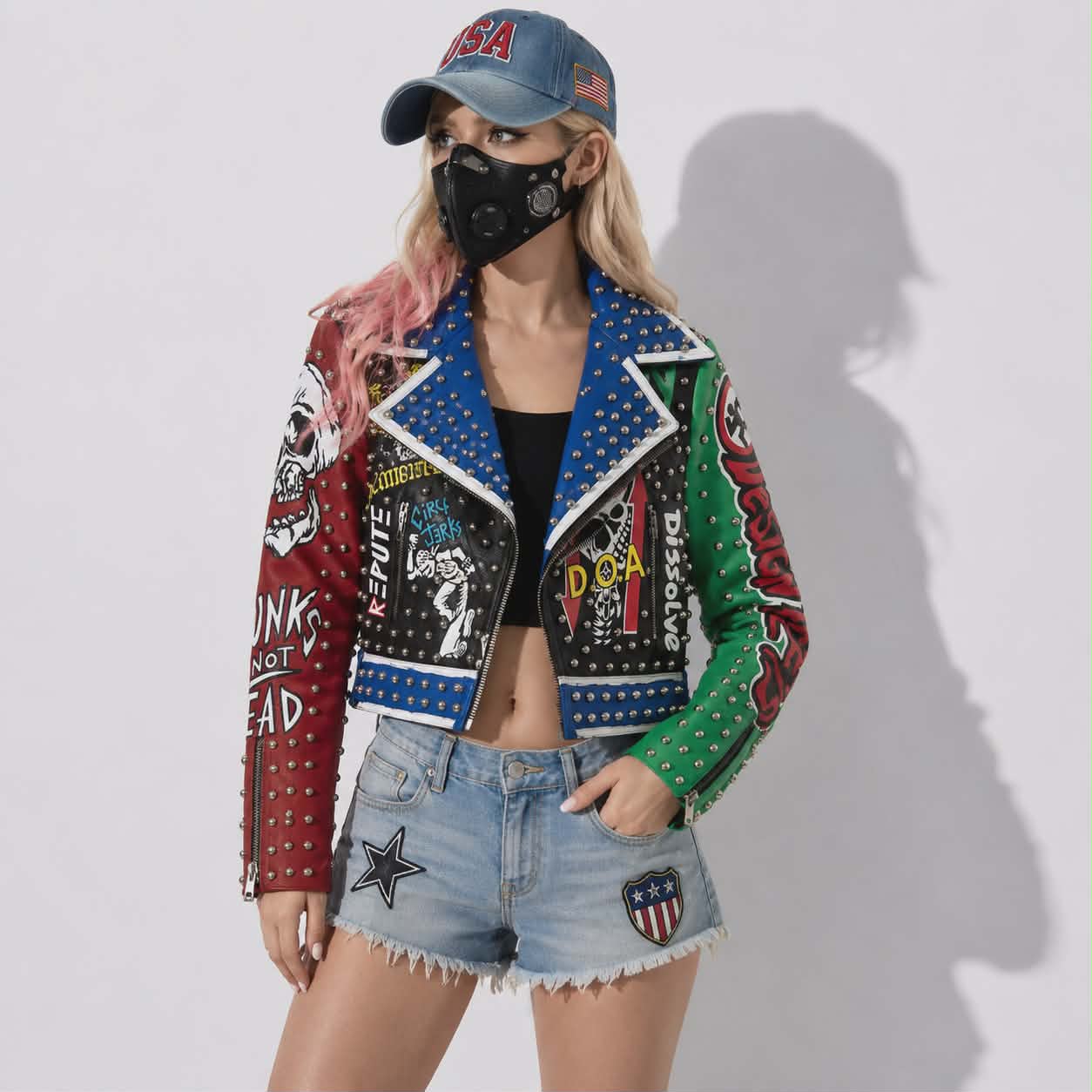 Cyberpunkowa Kurtka Nomadzka Bufflo Cyber Road | Cyberpunk American PU Jacket