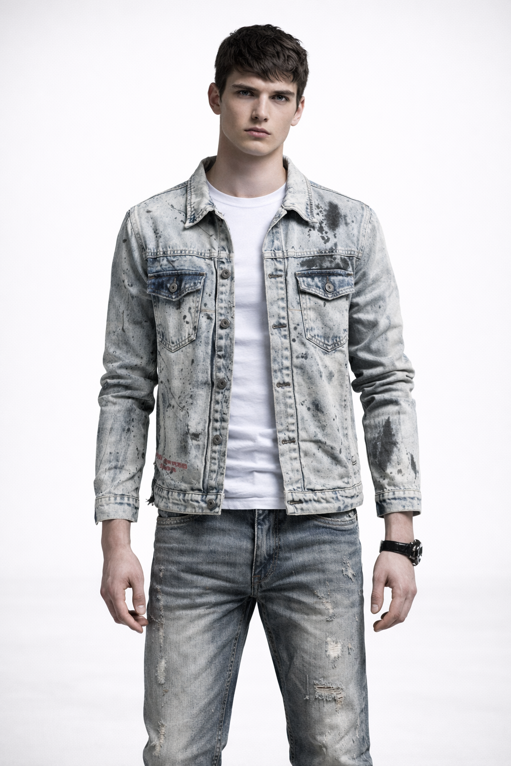 Cyberpunkowa Kurtka Denimowa Retro American Nomad Denim
