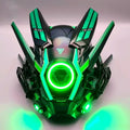 Korporacyjna Bojowa Maska Cyberpunkowa Ultra Bodyguard Model AV-7 Green