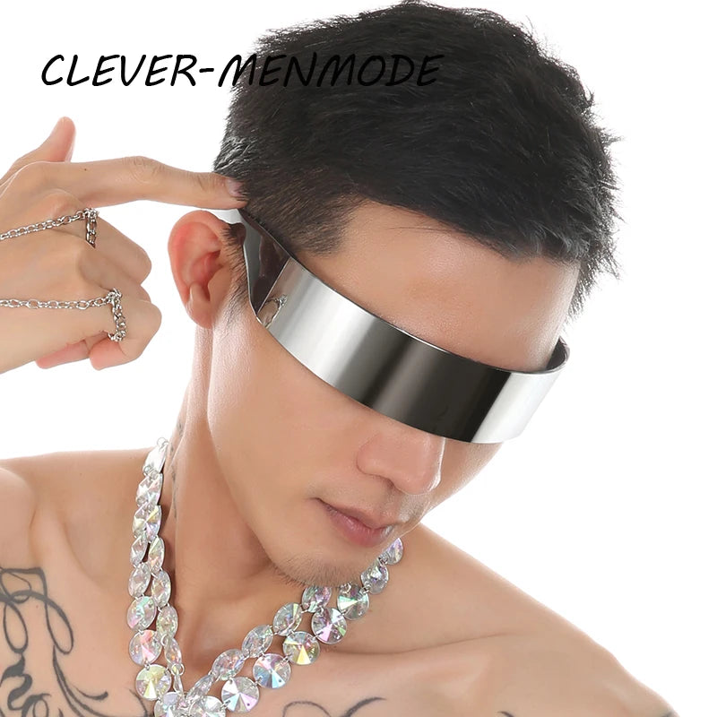 Cyberpunk Futuristic Silver Sunglasses