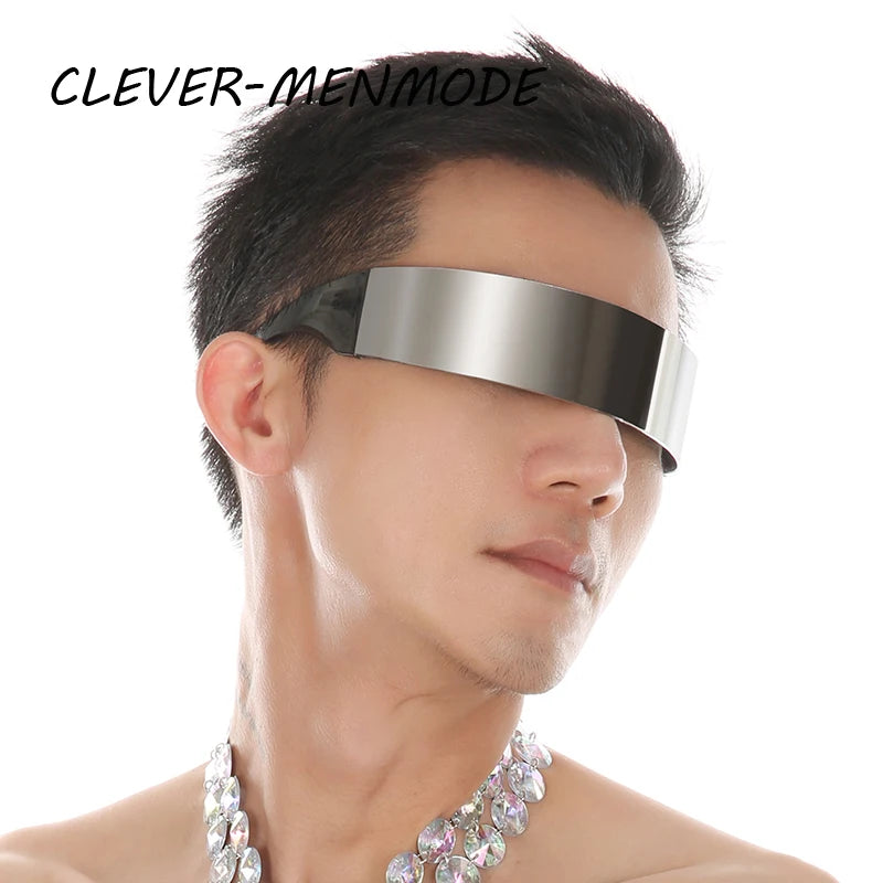 Cyberpunk Futuristic Silver Sunglasses