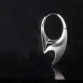 2024 Women Men Silver Color Unique Personalized Earrings Cyberpunk Minimalist Unisex Earrings Trendy Party Jewelry Accessory Single Silver