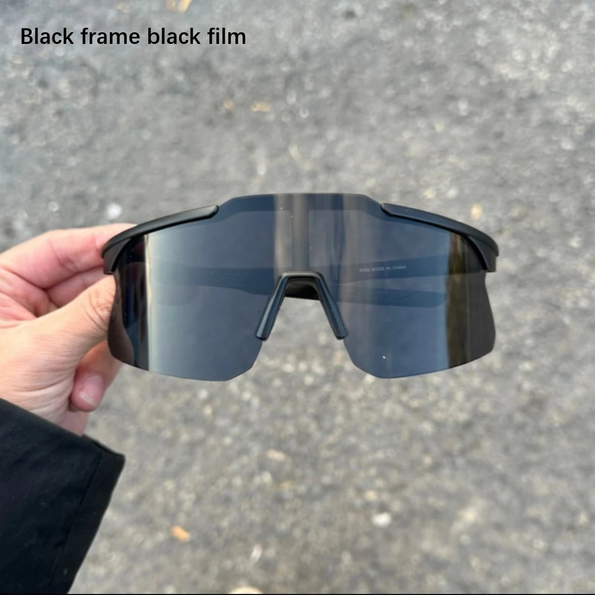 Futuristic Cyberpunk Anti-UV Glasses New Californian Glass Black