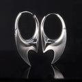 Cyberpunk Neo Silver Beauty Hoop Earrings