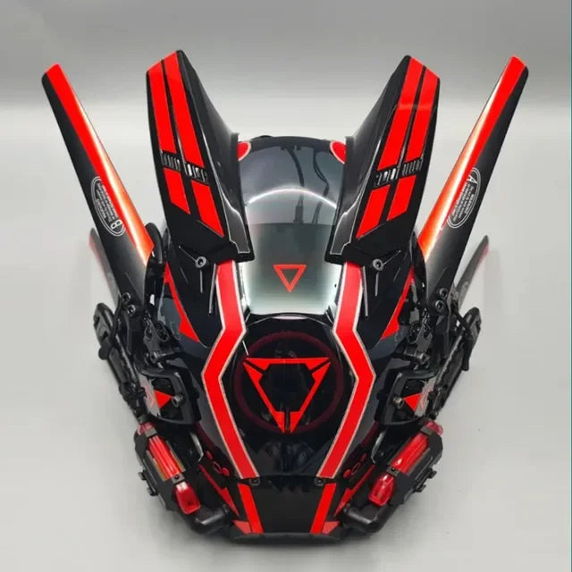Korporacyjna Bojowa Maska Cyberpunkowa Ultra Bodyguard Model AV-7 Red