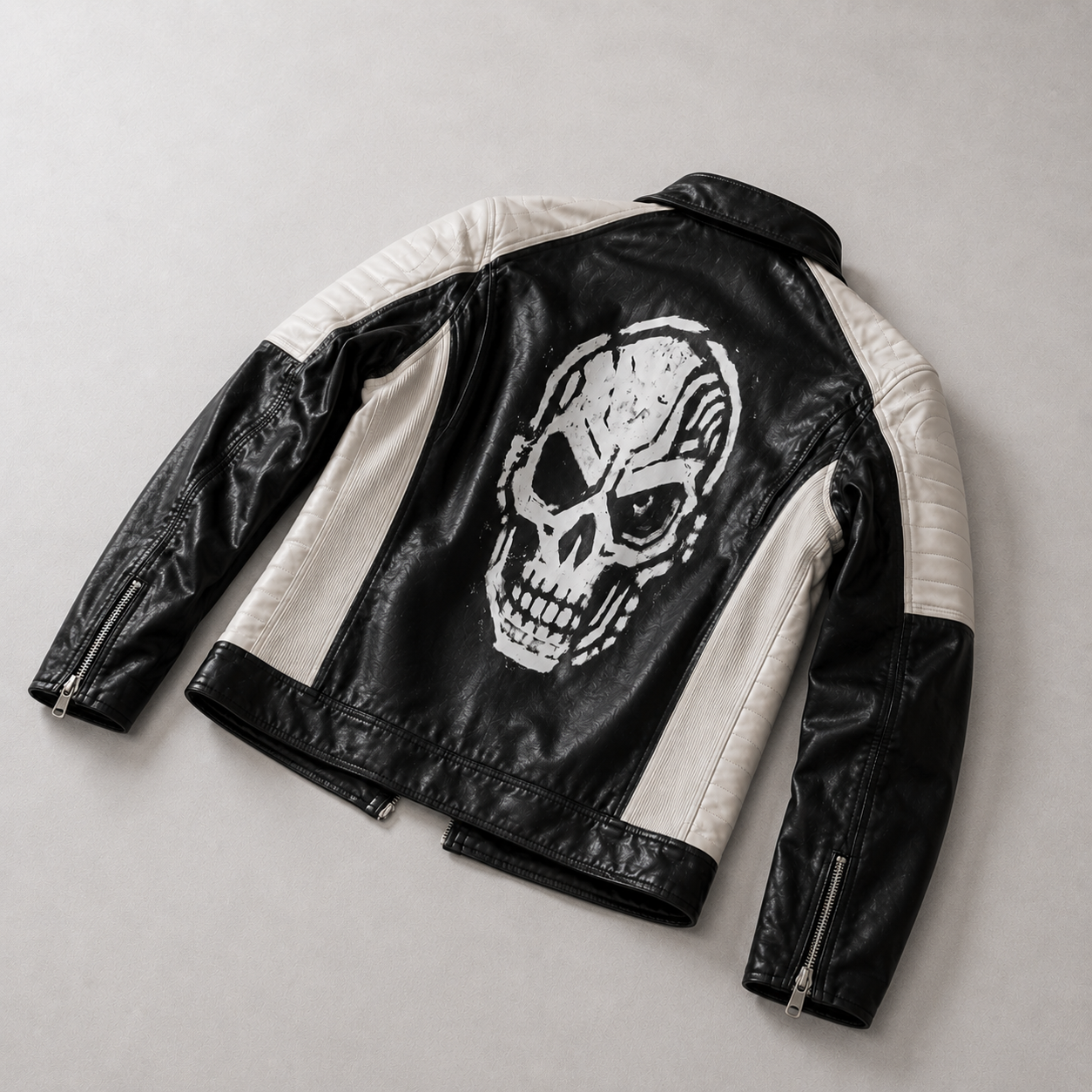 Men's Cyberpunk Motorcycle Jacket | Cyber Death Squadron | PU