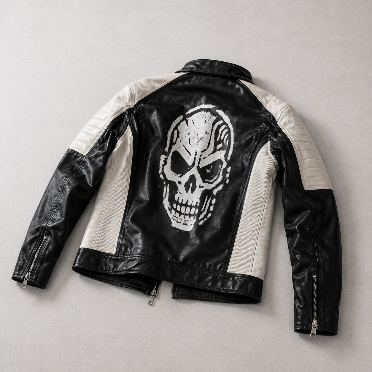 Men's Cyberpunk Motorcycle Jacket | Cyber Death Squadron | PU