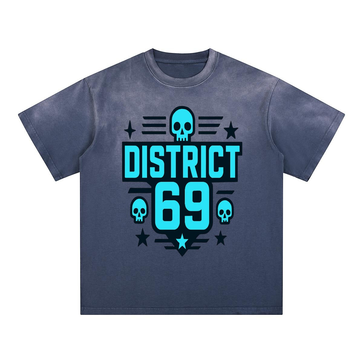 Męski Cyberpunkowy T-shirt DISTRICT 69 Street