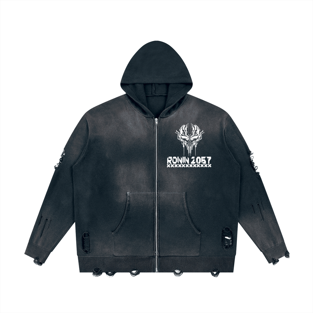 Cyberpunk Dystopian Unisex Hoodie | Ronin 2067 | Cotton 760 gsm