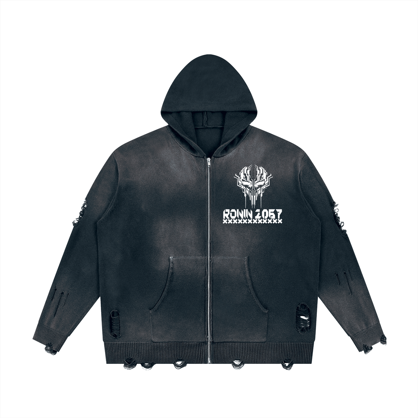 Cyberpunk Dystopian Unisex Hoodie | Ronin 2067 | Cotton 760 gsm