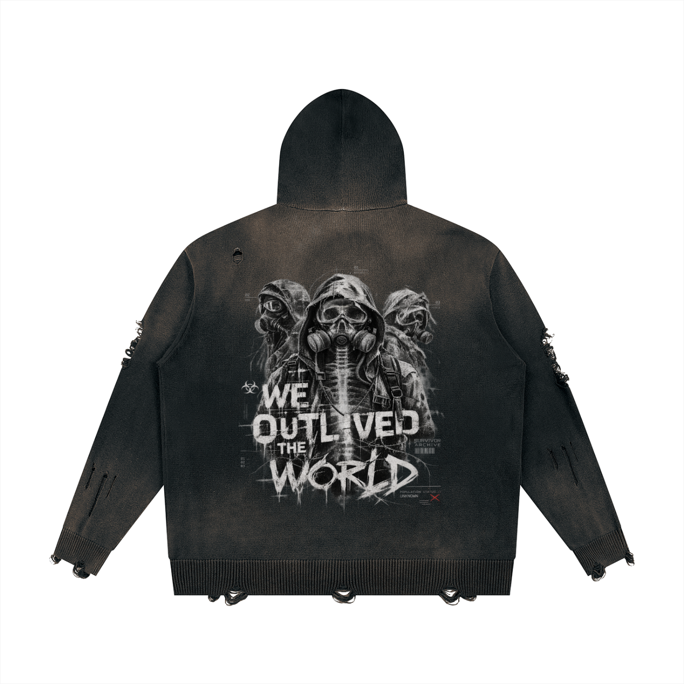 Post-Apocalyptic Unisex Hoodie | We Outlived the World | Cotton 760 gsm