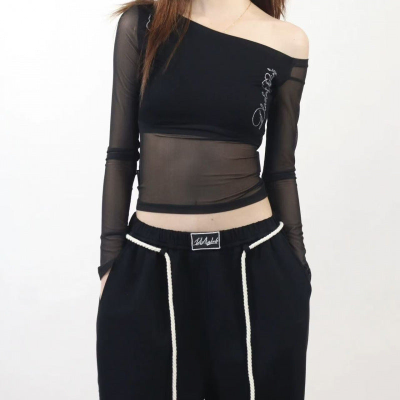 Women's Mesh Top | Cybergoth Techwear Crop Top