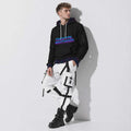 Cyberpunkowa Taktyczna Bluza Zip Hoodie | Digital Nightmare Cyberpunk Skull | 320gsm