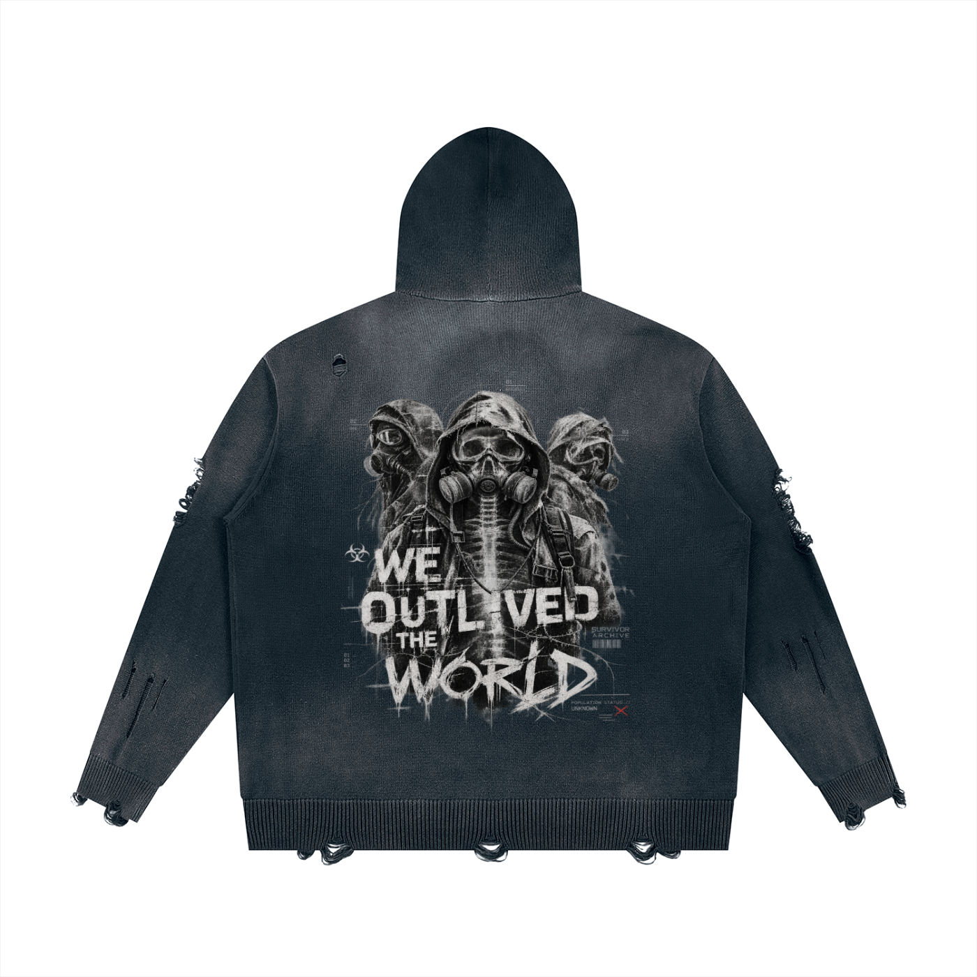 Post-Apocalyptic Unisex Hoodie | We Outlived the World | Cotton 760 gsm