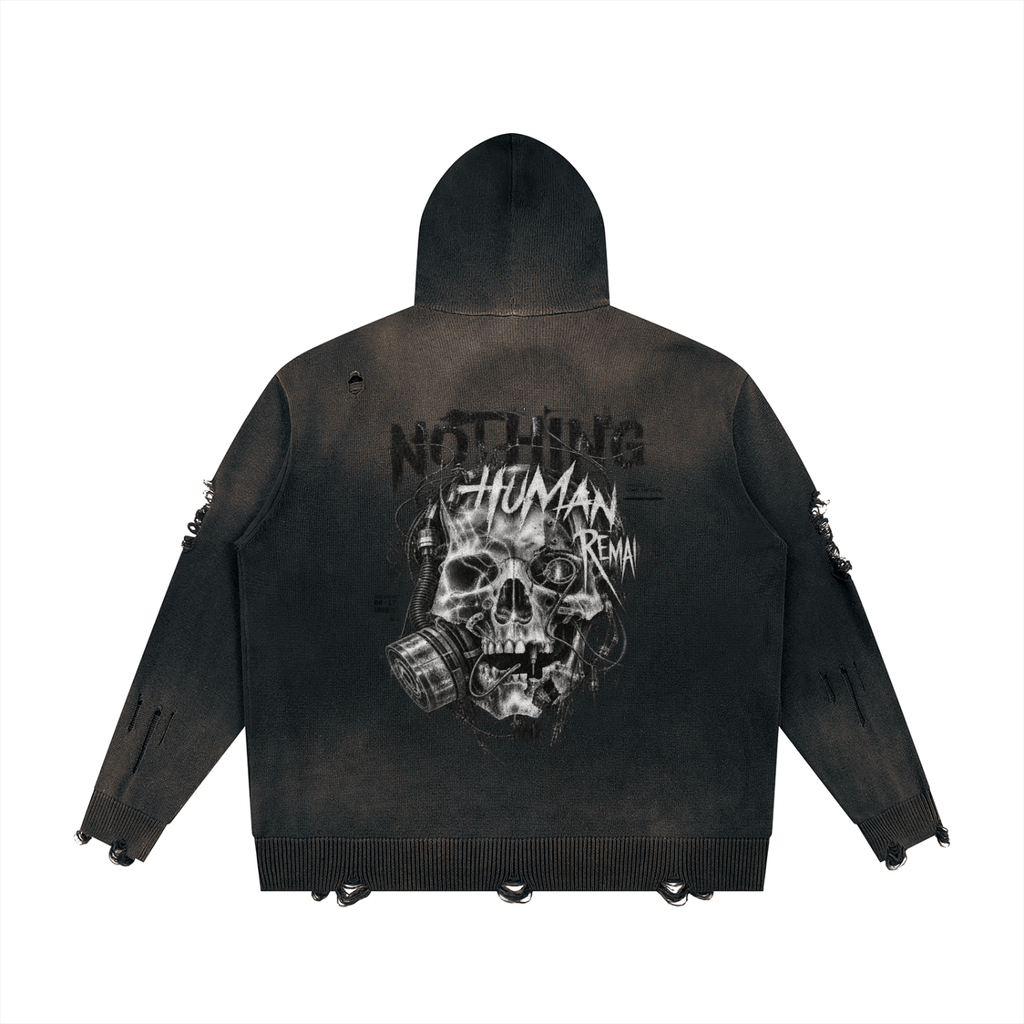 Post-Apocalyptic Unisex Hoodie | NOTHING HUMAN REMAINS | Cotton 760gsm
