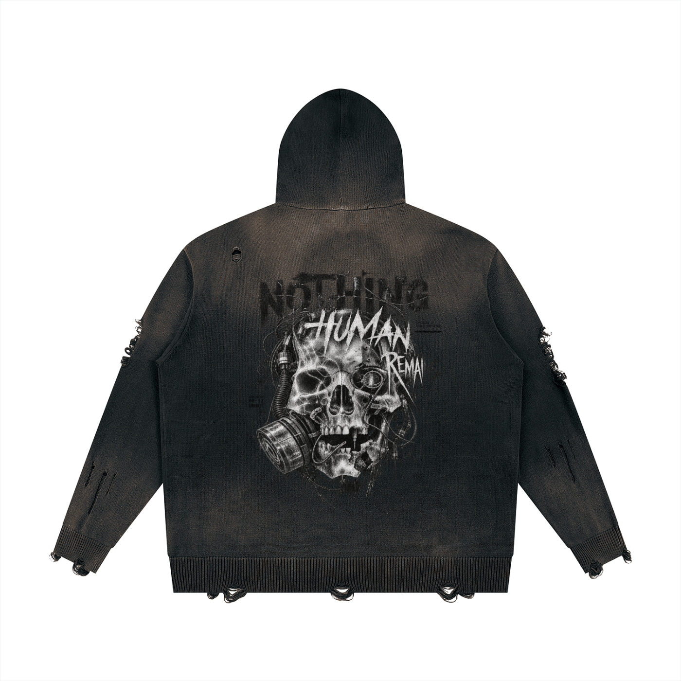 Post-Apocalyptic Unisex Hoodie | NOTHING HUMAN REMAINS | Cotton 760gsm