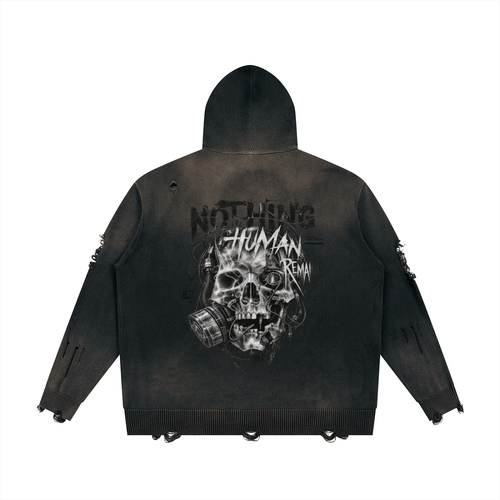 Post-Apocalyptic Unisex Hoodie | NOTHING HUMAN REMAINS | Cotton 760gsm