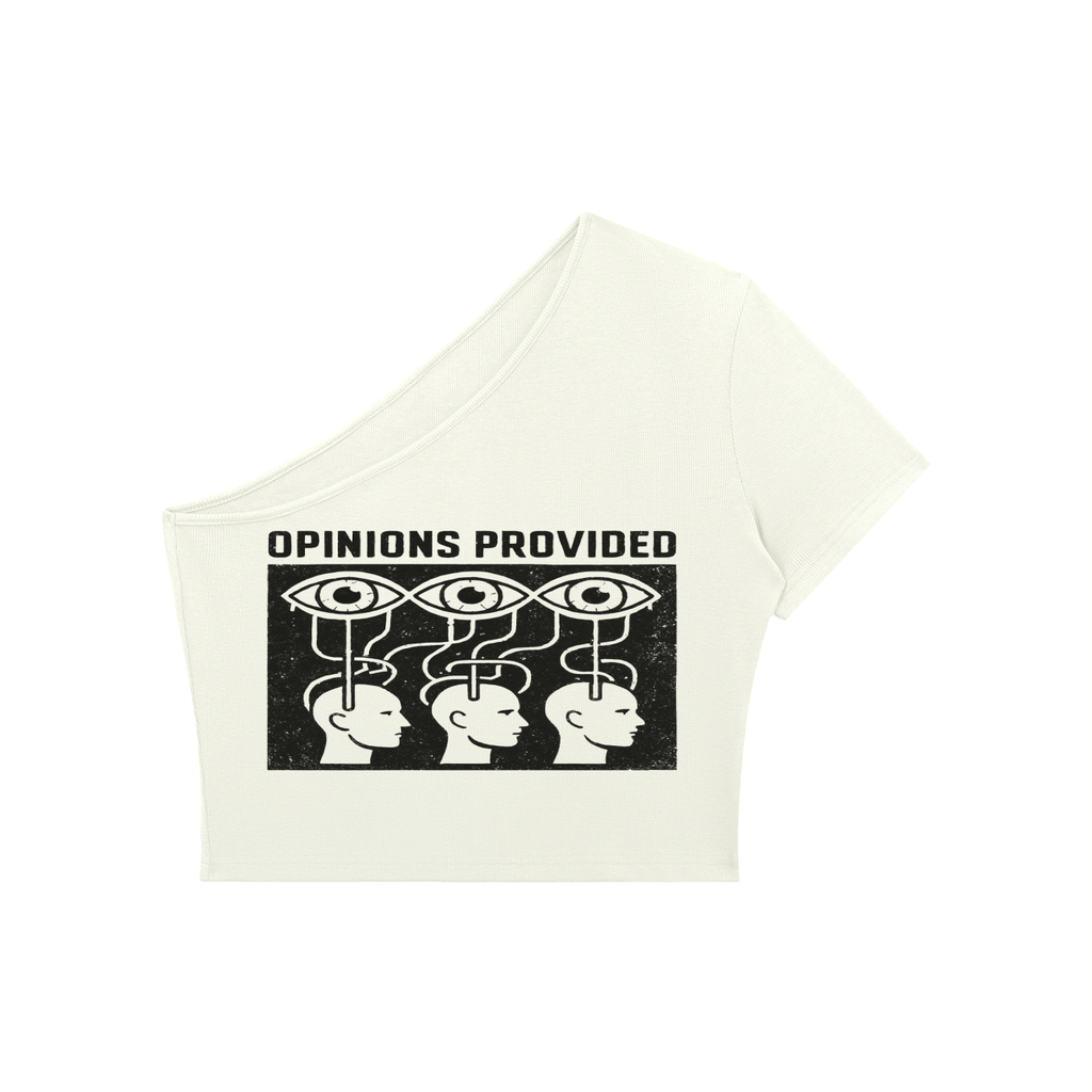 Asymmetric Dystopian Women's Crop Top Dystopic Truth | Opinion Provided