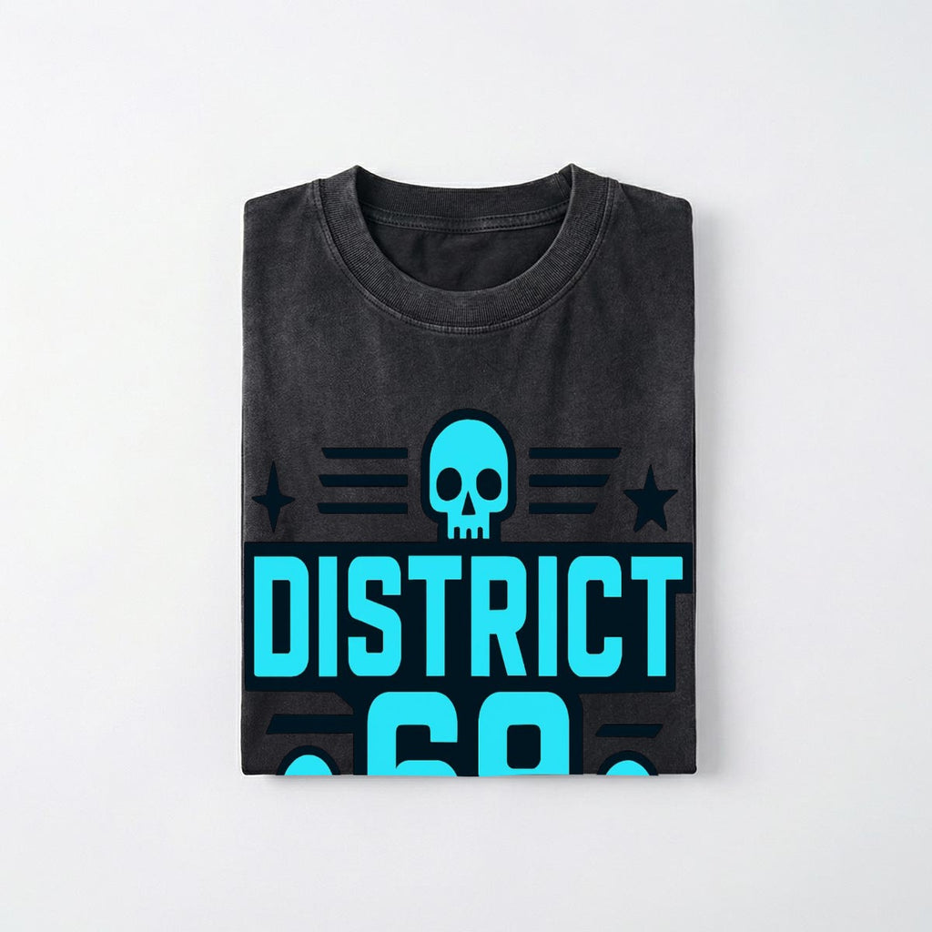 Męski Cyberpunkowy T-shirt DISTRICT 69 Street
